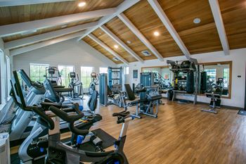 Kielo at grass valley apartments gym with free weights